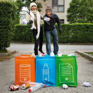 Papelera reciclaje 3 piezas promocional