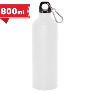 Botella de aluminio con mosquetn 800 m. personalizada