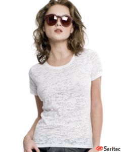 Camiseta mujer de manga corta extrasuave personalizable con estampado por sublimacin