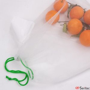 Bolsa para frutas y verduras con red y cierre de cordn personalizada