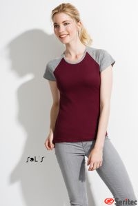 Camiseta personalizable Mujer Bicolor Manga Regln
