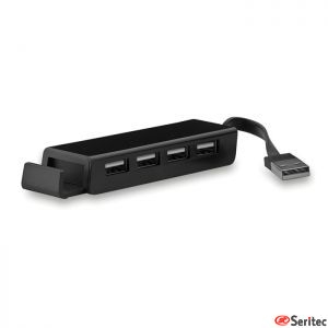 Soporte Hub USB de 4 puertos con soporte smartphone publicitario