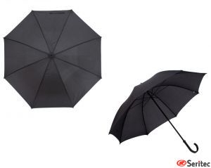 Paraguas negro publicitario