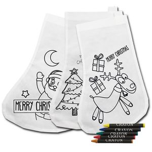 Bolsas con forma de calcetn para colorear regalo navidad publicitario