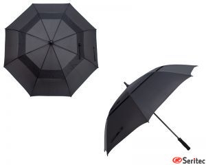 Paraguas clsico golf negro personalizado