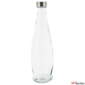 Botella transparente de cristal de 1L personalizada